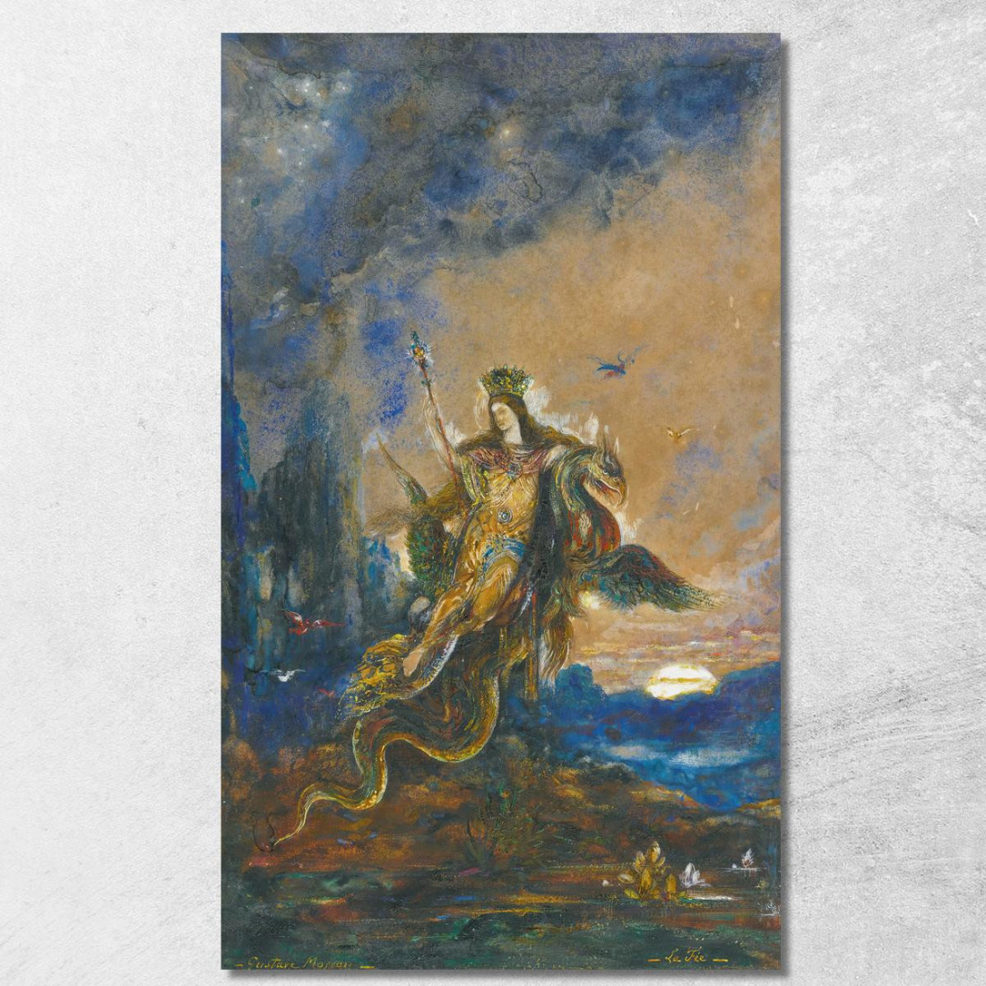 Fata Gustave Moreau gmr15 quadro stampato su tela