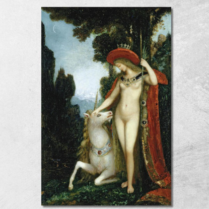 L'Unicorno Gustave Moreau gmr16 quadro stampato su tela