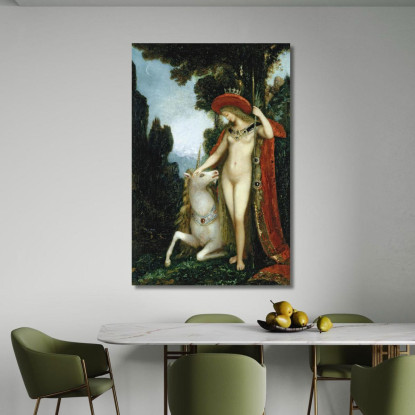 L'Unicorno Gustave Moreau gmr16 quadro stampato su tela