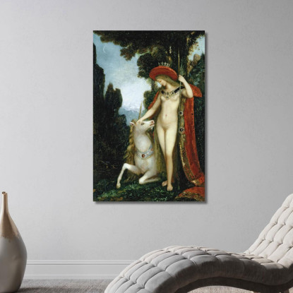 L'Unicorno Gustave Moreau gmr16 quadro stampato su tela