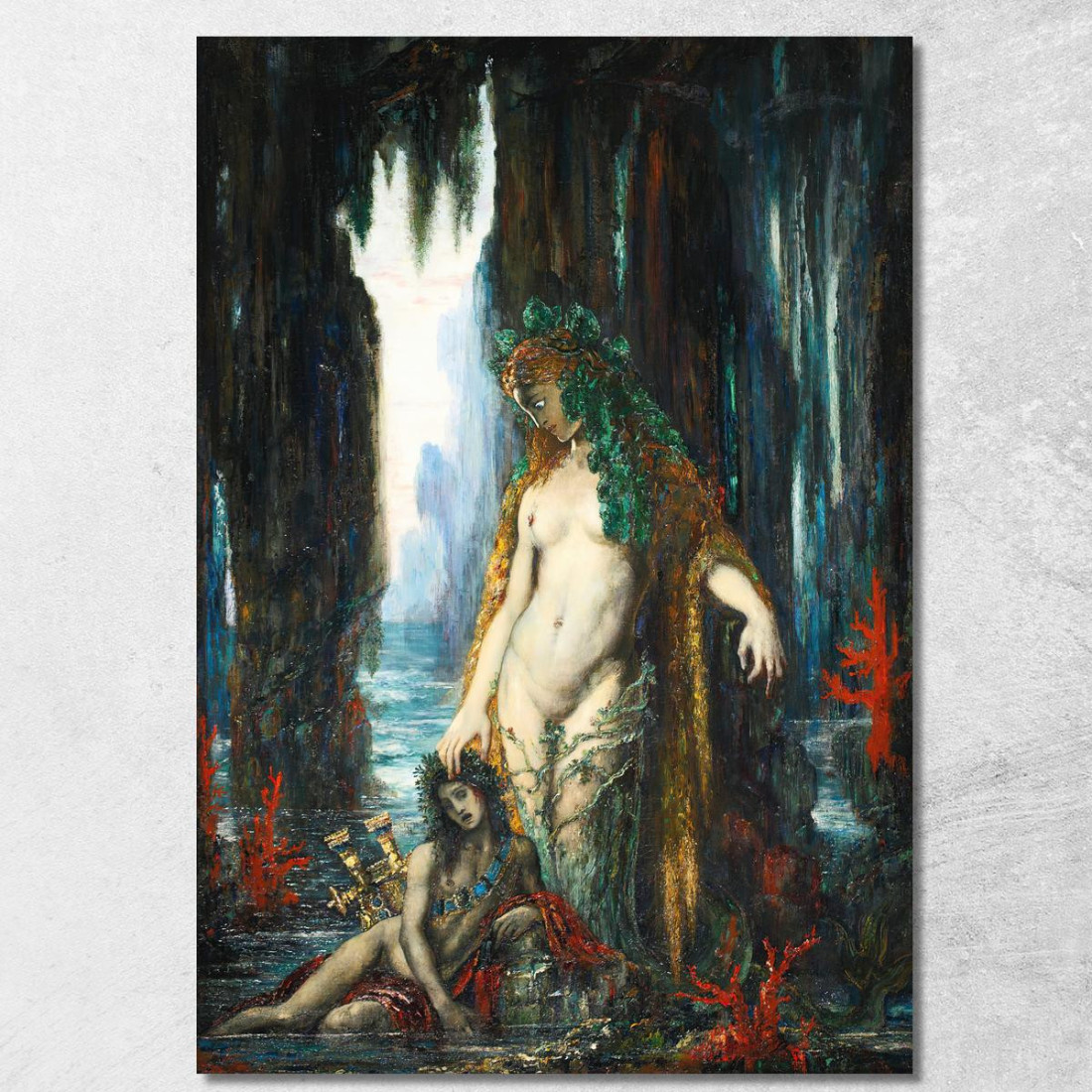 Il Poeta E La Sirena 1893 Gustave Moreau gmr20 quadro stampato su tela