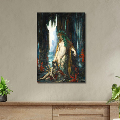 Il Poeta E La Sirena 1893 Gustave Moreau gmr20 quadro stampato su tela