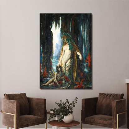 Il Poeta E La Sirena 1893 Gustave Moreau gmr20 quadro stampato su tela