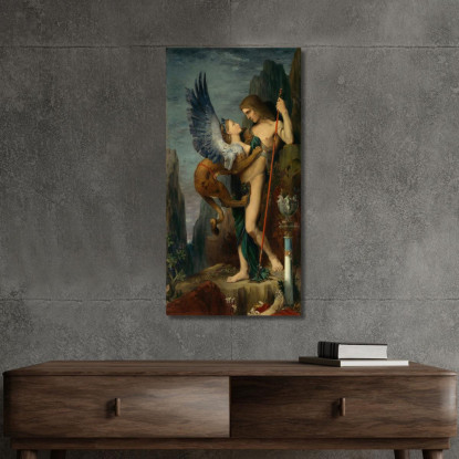 Edipo E La Sfinge Gustave Moreau gmr25 quadro stampato su tela