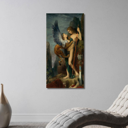 Edipo E La Sfinge Gustave Moreau gmr25 quadro stampato su tela