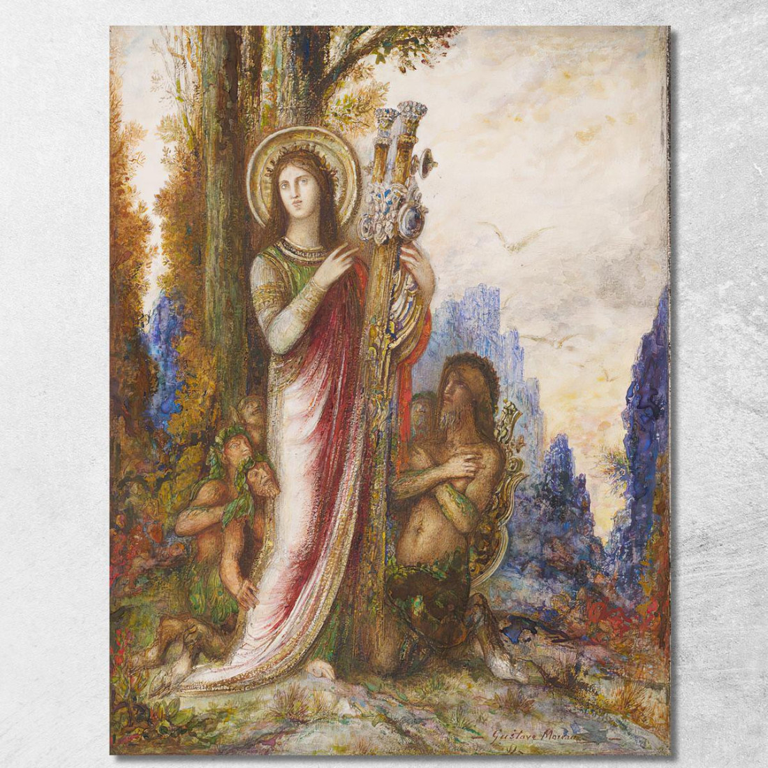 Poeta E Satiri Gustave Moreau gmr29 quadro stampato su tela