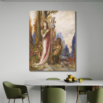 Poeta E Satiri Gustave Moreau gmr29 quadro stampato su tela