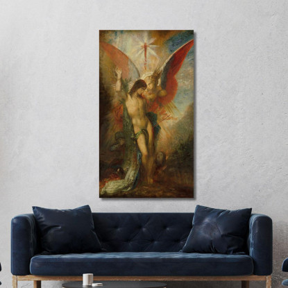 San Sebastiano E L'Angelo Gustave Moreau gmr32 quadro stampato su tela