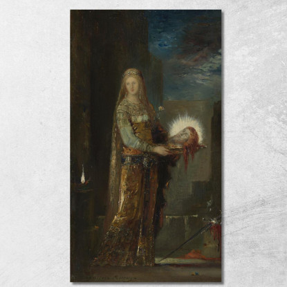 Salomè Con La Testa Di Giovanni Battista Gustave Moreau gmr34 quadro stampato su tela