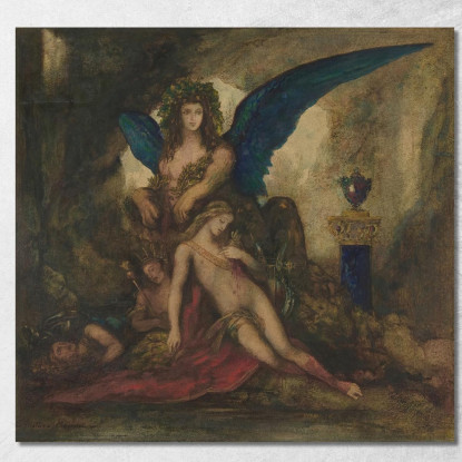 Sfinge In Una Grotta Poeta Re E Guerriero Gustave Moreau gmr39 quadro stampato su tela