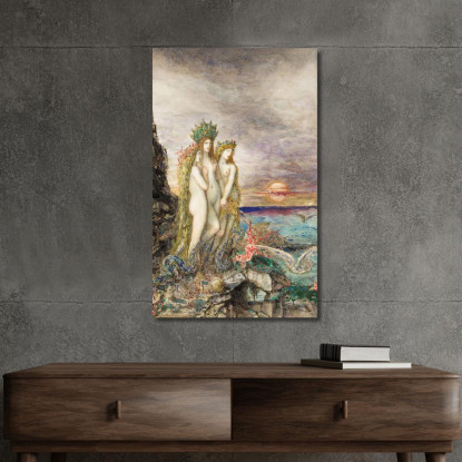 Le Sirene Gustave Moreau gmr46 quadro stampato su tela