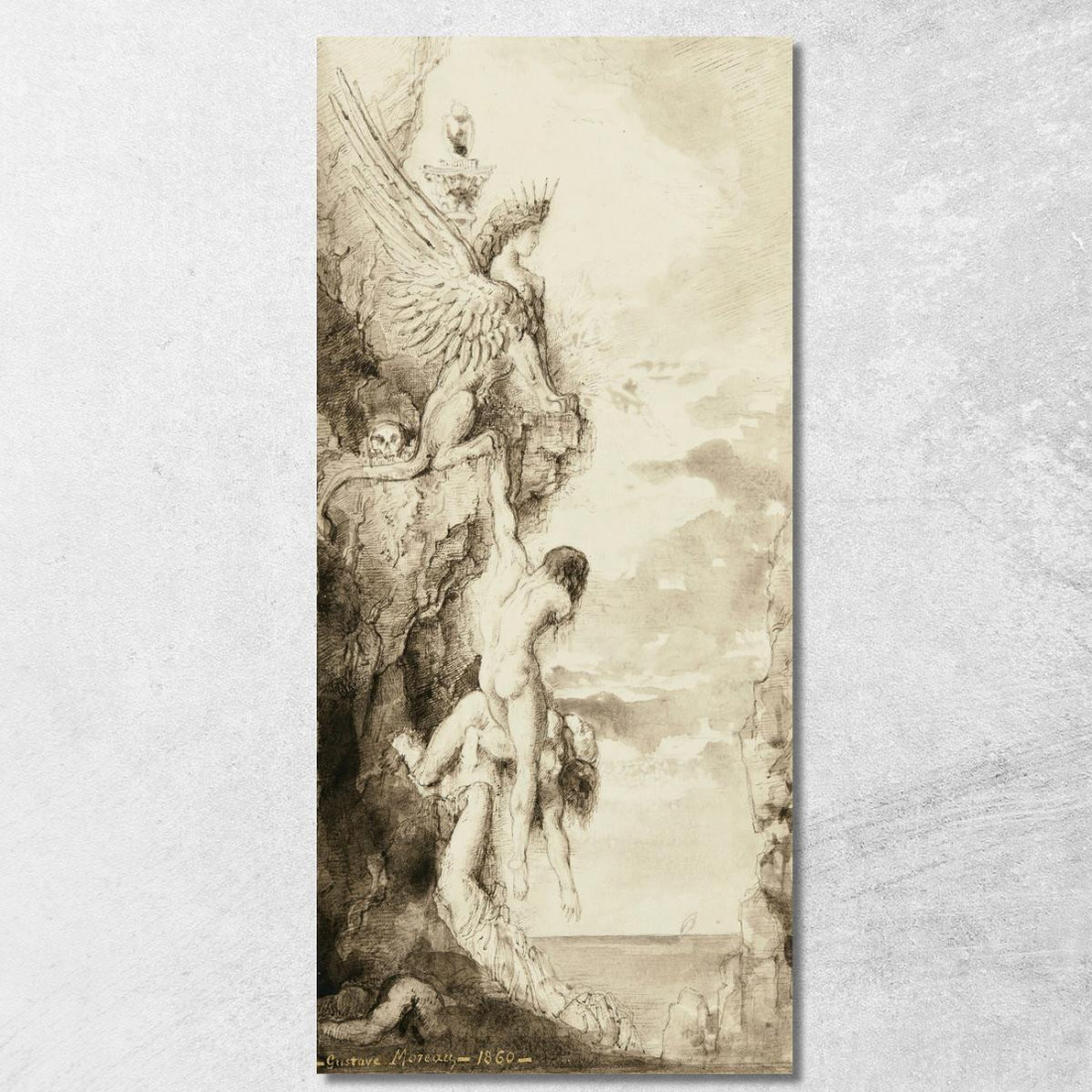 Vittime Della Sfinge Gustave Moreau gmr51 quadro stampato su tela