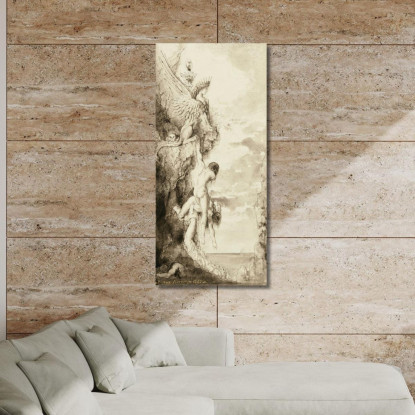 Vittime Della Sfinge Gustave Moreau gmr51 quadro stampato su tela