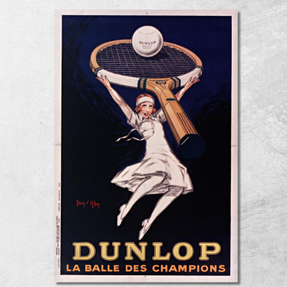 Dunlop Il Pallone Dei Campioni Jean d'Ylen jyl9 quadro stampato su tela