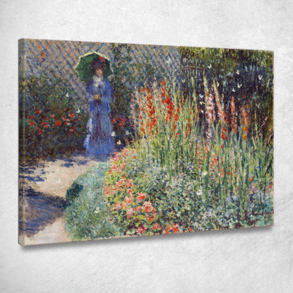 Aiuola Arrotondata 1876 Claude Monet mnt224 quadro stampato su tela