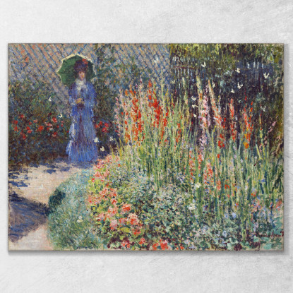 Aiuola Arrotondata 1876 Claude Monet mnt224 quadro stampato su tela