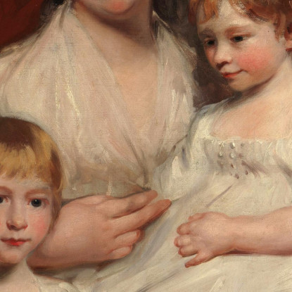 La Signora John Garden Ann E I Suoi Figli John E Ann Margaret John Hoppner jhp16 quadro stampato su tela