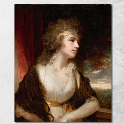 Ritratto Di Una Signora Forse La Signora Charles Greeley John Hoppner jhp23 quadro stampato su tela