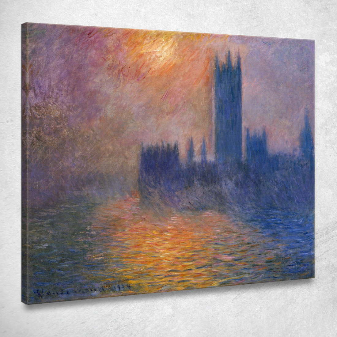 Il Parlamento Al Tramonto Del 1904 Claude Monet mnt227 quadro stampato su tela