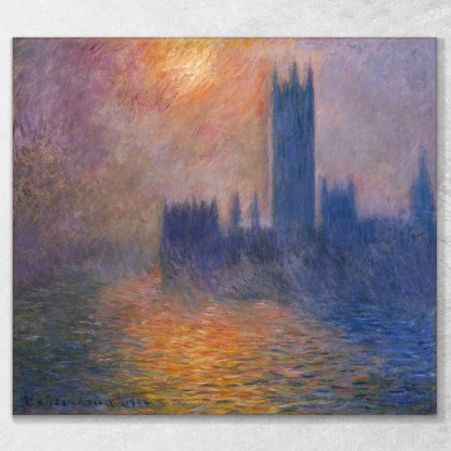 Il Parlamento Al Tramonto Del 1904 Claude Monet mnt227 quadro stampato su tela