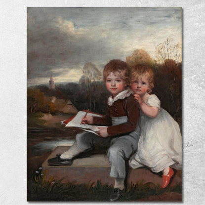 I Bambini Bowden John Hoppner jhp39 quadro stampato su tela