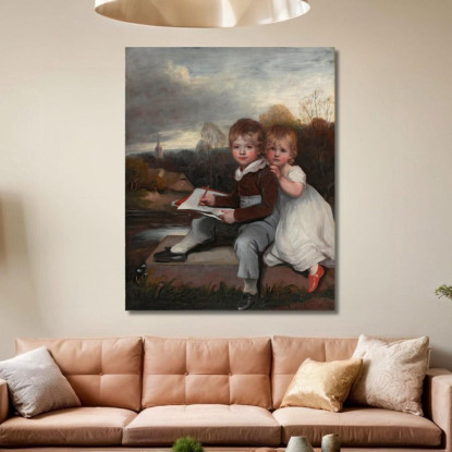 I Bambini Bowden John Hoppner jhp39 quadro stampato su tela