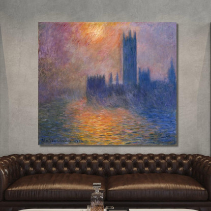 Il Parlamento Al Tramonto Del 1904 Claude Monet mnt227 quadro stampato su tela