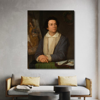Ritratto Del Pittore Philipp Veit Joseph Binder jbn10 quadro stampato su tela
