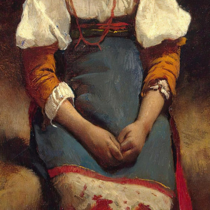 Donna Italiana Léon Bonnat lbn12 quadro stampato su tela