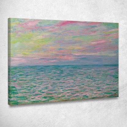 Tramonto A Pourville Pleine Mer Claude Monet mnt233 quadro stampato su tela