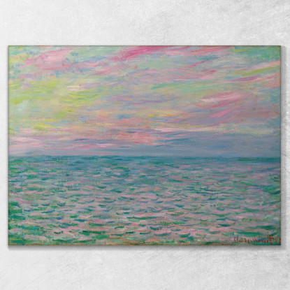 Tramonto A Pourville Pleine Mer Claude Monet mnt233 quadro stampato su tela