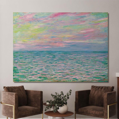 Tramonto A Pourville Pleine Mer Claude Monet mnt233 quadro stampato su tela