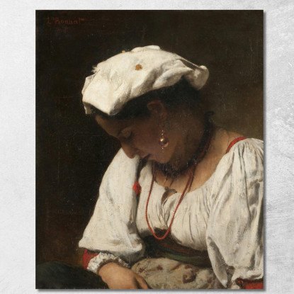 La Vittima Léon Bonnat lbn38 quadro stampato su tela