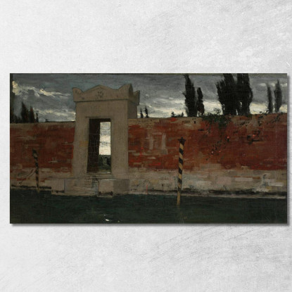 Schizzo Del Cimitero Di Venezia Władysław Czachórski wcz3 quadro stampato su tela