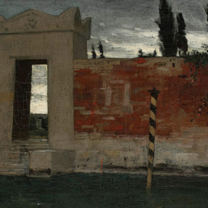 Schizzo Del Cimitero Di Venezia Władysław Czachórski wcz3 quadro stampato su tela