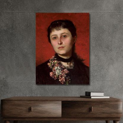 Ritratto Di Maria Godlewska Nata Popiel Władysław Czachórski wcz11 quadro stampato su tela
