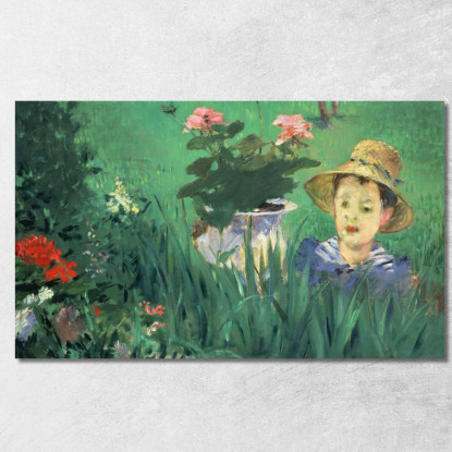 Ragazzo Tra I Fiori Jacques Hoschedé Édouard Manet emt20 quadro stampato su tela