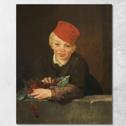 Ragazzo Con Ciliegie Édouard Manet emt21 quadro stampato su tela