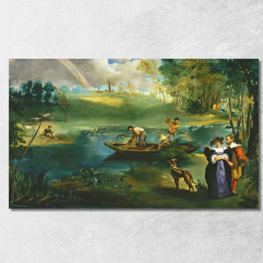 Pesca Édouard Manet emt29 quadro stampato su tela