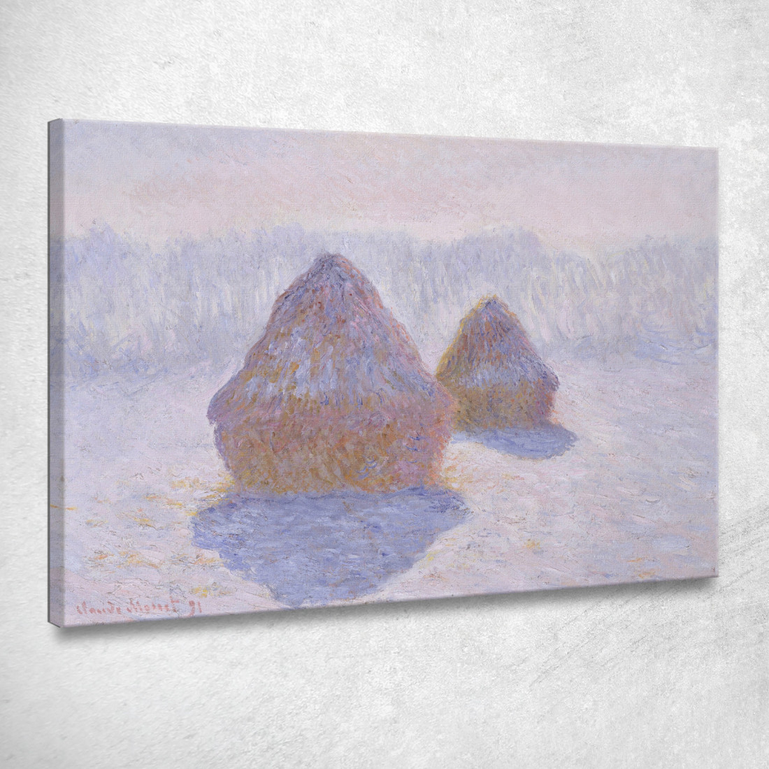 Effetto Pagliaio Della Neve E Del Sole Claude Monet mnt243 quadro stampato su tela