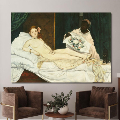 Olimpia Édouard Manet emt67 quadro stampato su tela