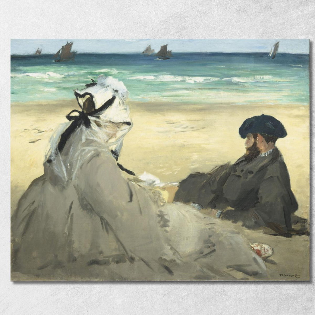 Sulla Spiaggia Édouard Manet emt70 quadro stampato su tela