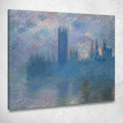 Houses Of Parliament Londra Claude Monet mnt249 quadro stampato su tela