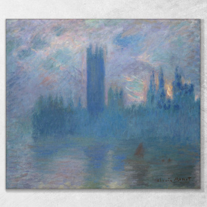 Houses Of Parliament Londra Claude Monet mnt249 quadro stampato su tela