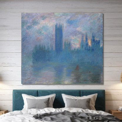 Houses Of Parliament Londra Claude Monet mnt249 quadro stampato su tela