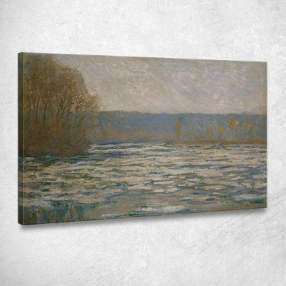 Il Ghiaccio Si Rompe Sulla Senna Vicino A Bennecourt Claude Monet mnt251 quadro stampato su tela