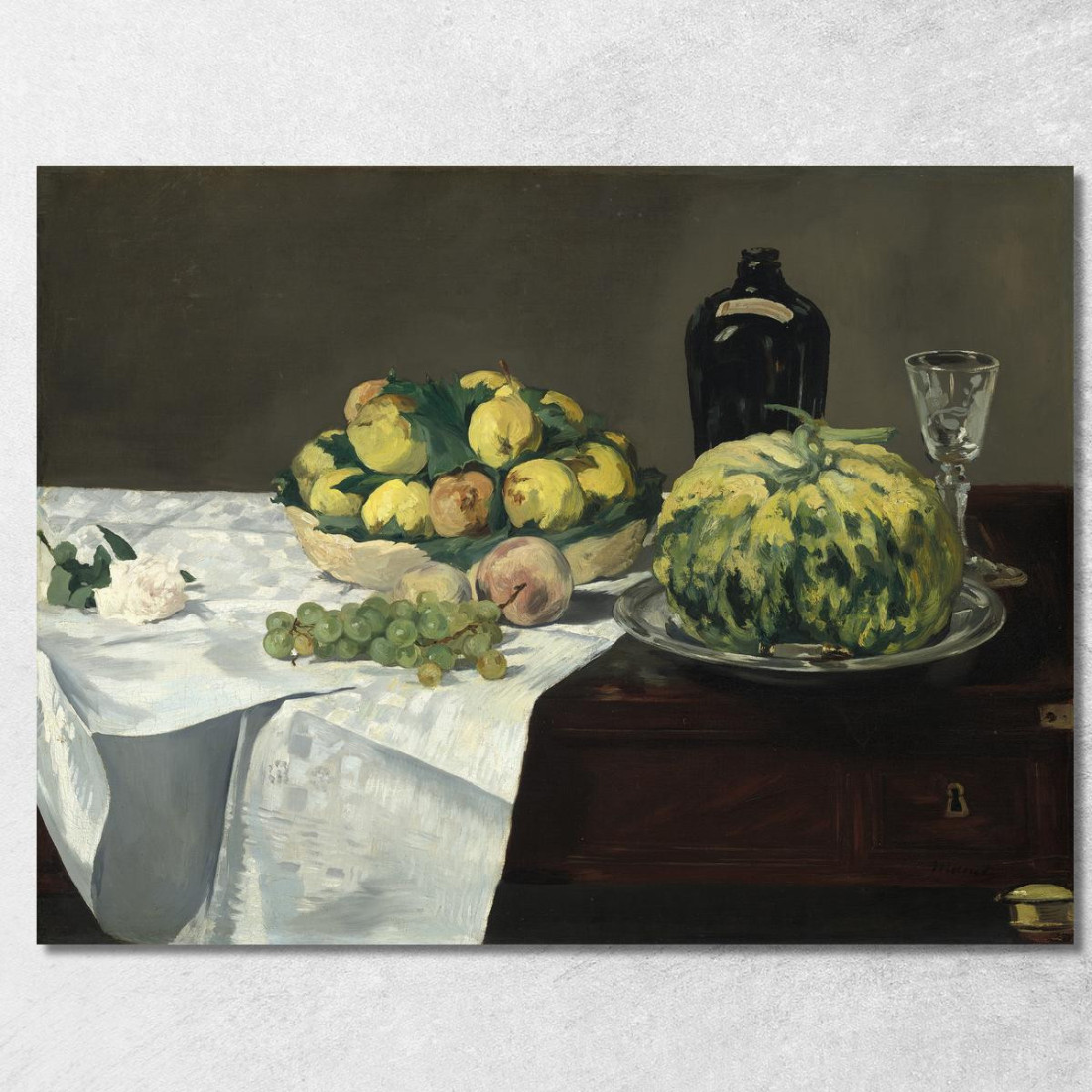 Natura Morta Con Melone E Pesche Édouard Manet emt103 quadro stampato su tela