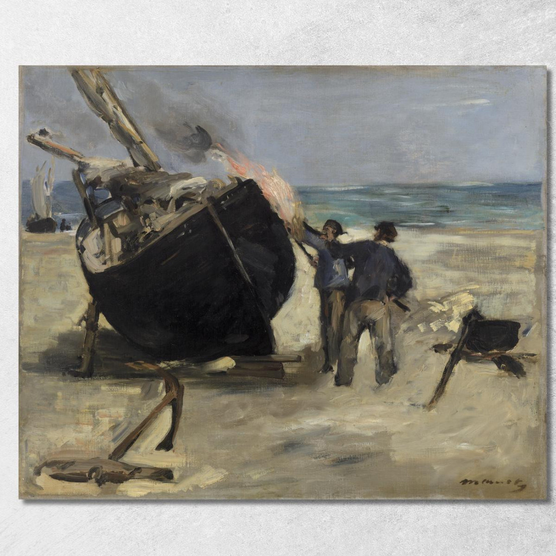 Tarrare La Barca Édouard Manet emt110 quadro stampato su tela