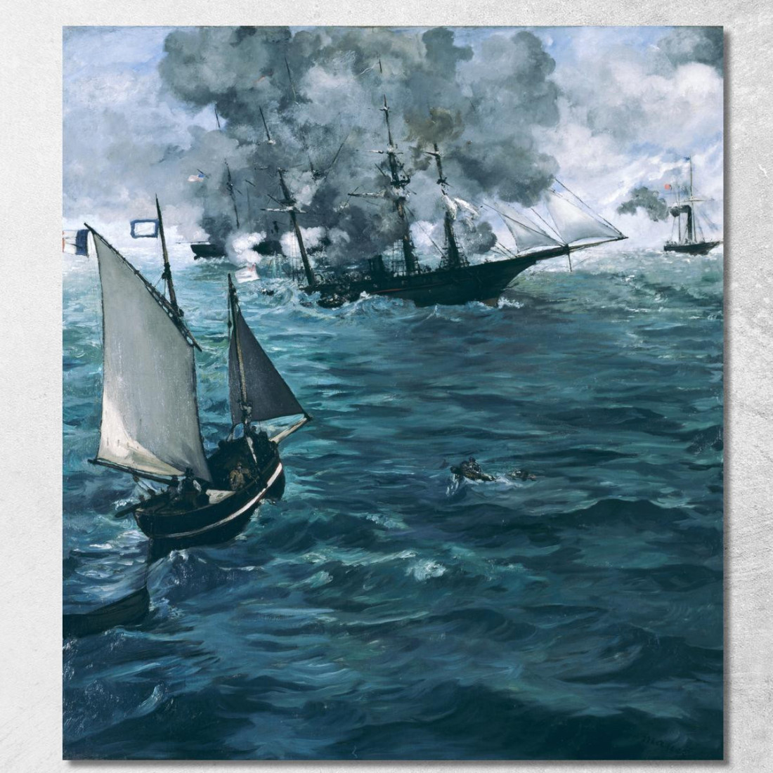 La Battaglia Del Kearsarge E Dell'Alabama Édouard Manet emt115 quadro stampato su tela