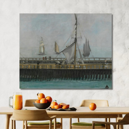 Il Molo Di Boulogne-Sur-Mer Édouard Manet emt124 quadro stampato su tela